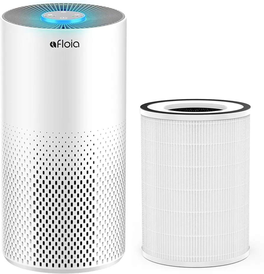 Afloia Air Purifiers for Home Bedroom Large Room Up to 1076 Ft², Kilo White, Afloia Original 3-Stage Filter for Kilo, 1 Pack