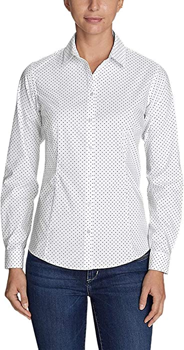 Eddie Bauer Women's Wrinkle-Free Long-Sleeve Shirt - Print