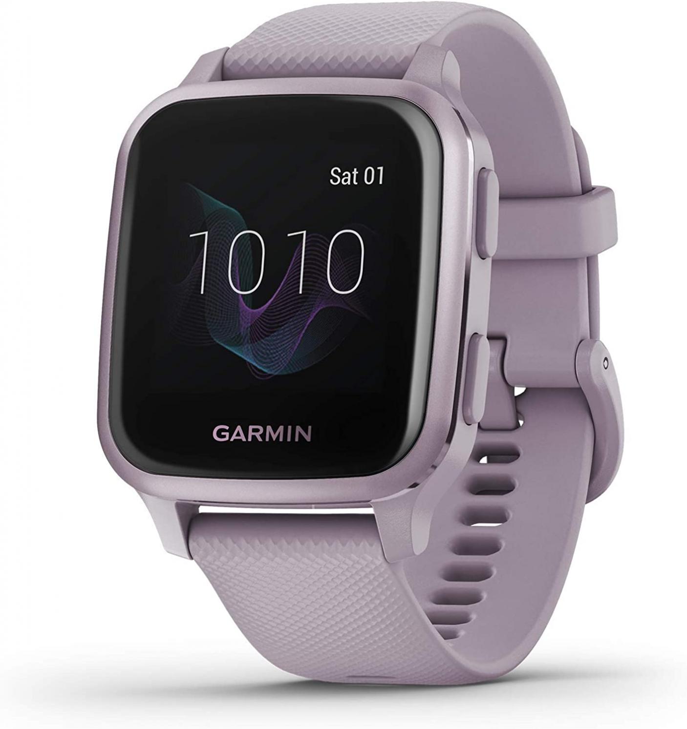 Garmin Venu Sq, GPS Smartwatch with Bright Touchscreen Display, Up to 6 Days of Battery Life, Orchid Purple (Renewed)