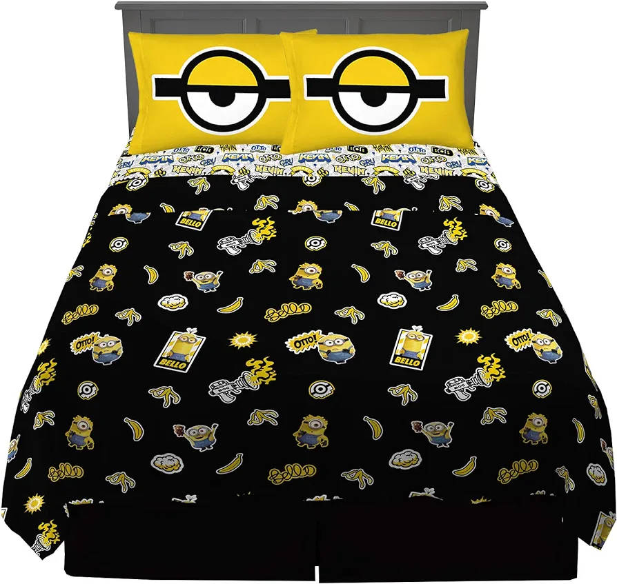 Franco - NB2208 Kids Bedding Super Soft Sheet Set, 4 Piece Full Size, Despicable Me Minions