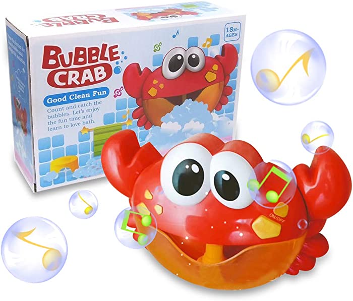 ZHENDUO Baby Bath Bubble Toy Bubble Crab Bubble Blower Bubble Machine Bubble Maker with Nursery Rhyme Bathtub Bubble Toys for Infant Baby Children Kids Happy Tub Time