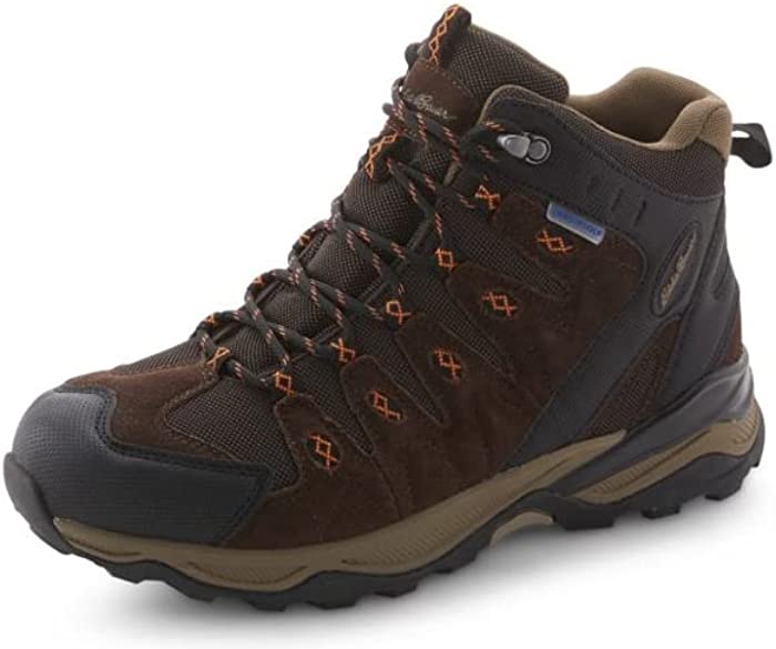 Eddie Bauer Clyde Hill Hiking Boots for Men | Water Resistant, Multi-Terrain, Comfortable & Supportive Design, Rubber Traction Outsole Memory Foam Insole