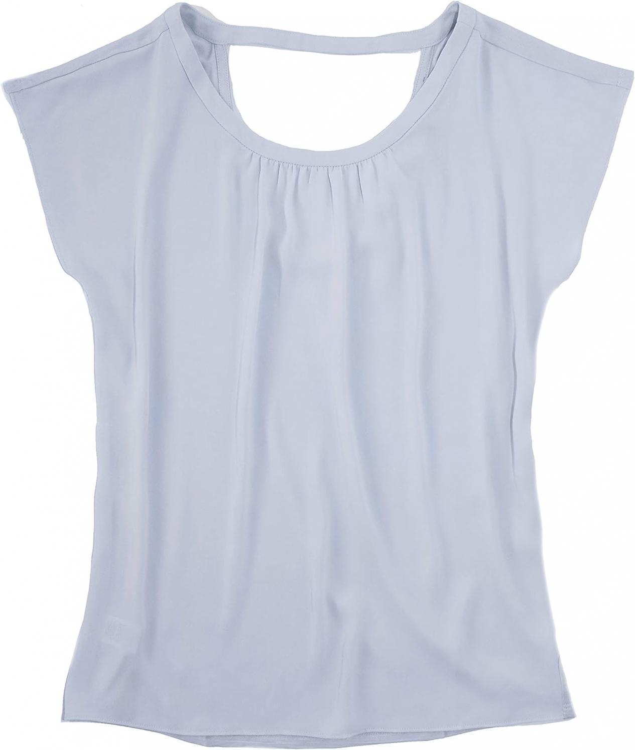 Ann Taylor LOFT Women's Mixed Media Bar Back Tee