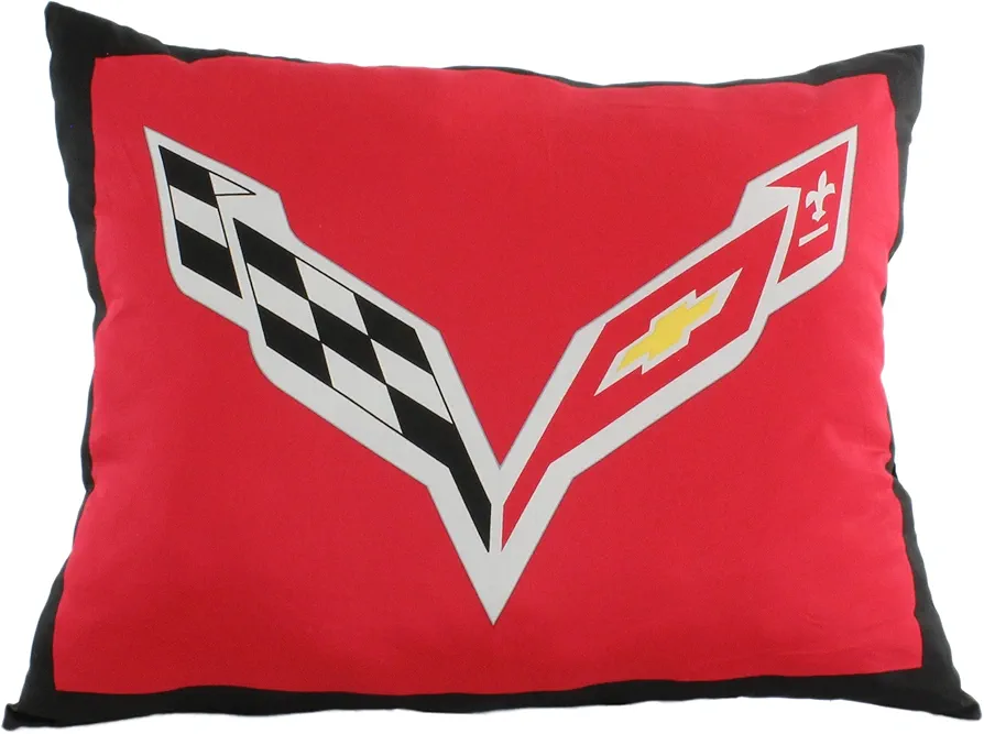 College Covers Corvette Throw Pillow, 28 in x 20 in, Red