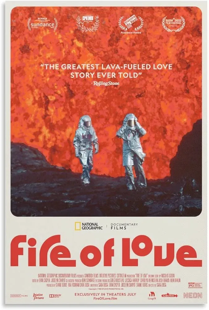 Movie Posters Fire of Love Documentary Film Art Prints Room Posters Canvas Wall Art Prints for Wall Decor Room Decor Bedroom Decor Gifts 08x12inch(20x30cm) Unframe-Style