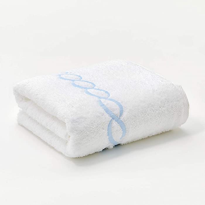 Calla Angel Superior 1000 Gram Egyptian Cotton Oversize 63 x 31 Bath Towel, 1 Piece, Blue Chain