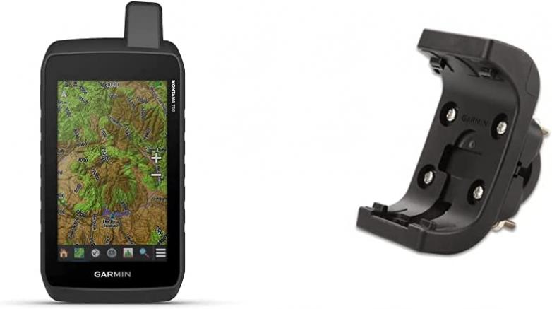 Garmin Montana 700, Rugged GPS Handheld, Routable Mapping for Roads and Trails, Glove-Friendly 5'' Color Touchscreen & 0101165407 Handlebar Mount for Montana/Monterra