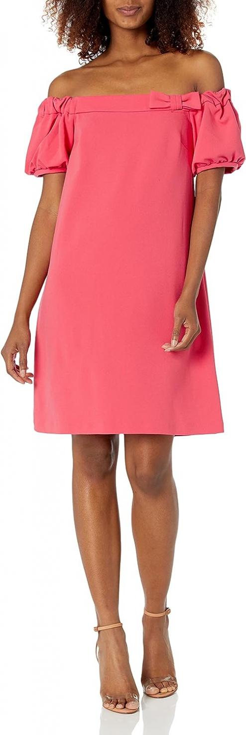 Calvin Klein Women's Bow at Shoulder Dress