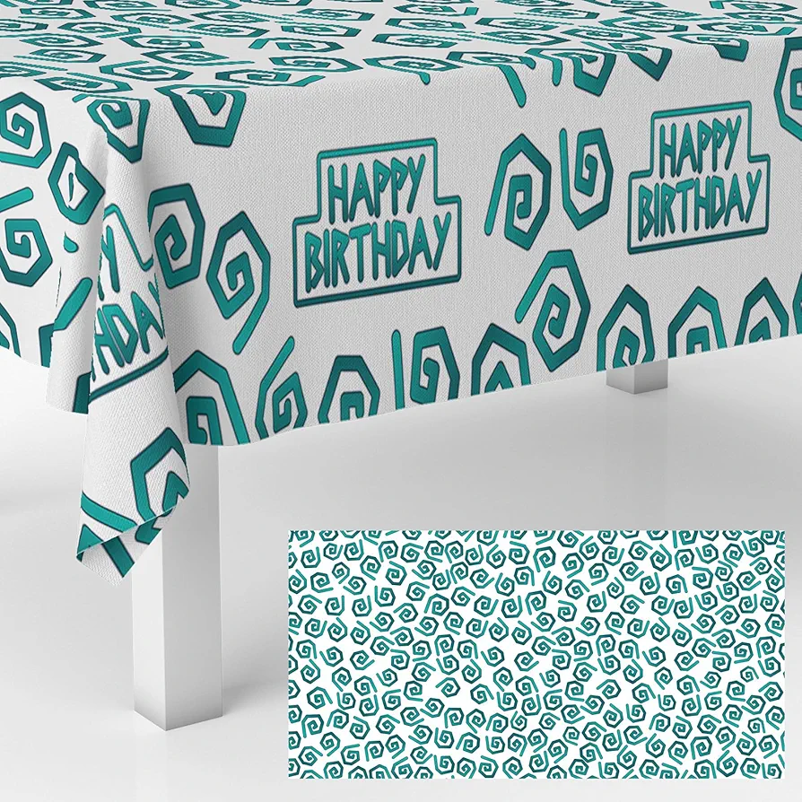 Pandora's Box Happy Birthday Tablecloths Box of Hope Greek Mythology Theme Lollipop Hanging Swirls Table Cover - Birthday Party Pandora Party Dining Room Kitchen Picnic Decor 53"x98"