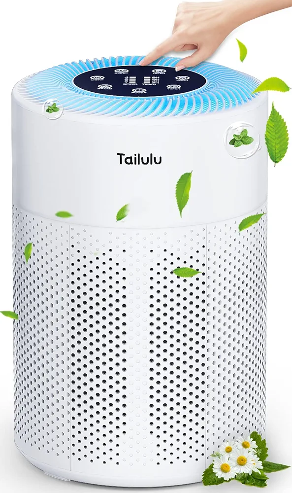 Air Purifiers for Home Large Room Up to 1722ft², H13 True HEPA Air Purifier for Pets with Night Light, Sleep Mode, 4 Speed for Bedroom Kitchen Living Room, Smoke Pollen Dander Hair Smell Odor