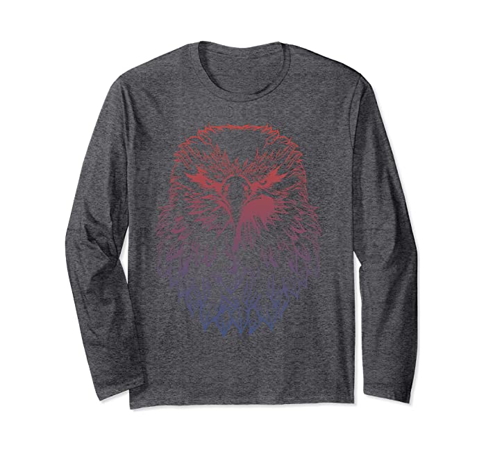 American Bald Eagle USA Flag Shirt 4th of July Eagle USA Long Sleeve T-Shirt