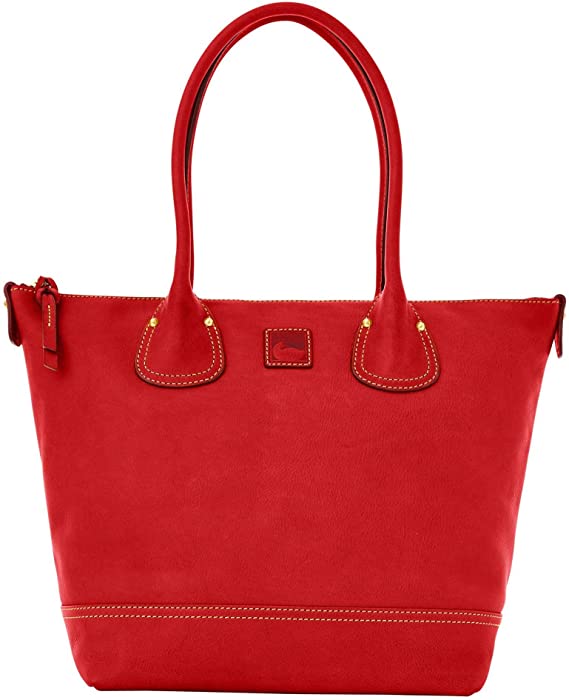 Dooney & Bourke Florentine Leather Tulip Zippered Shopper Tote Bag