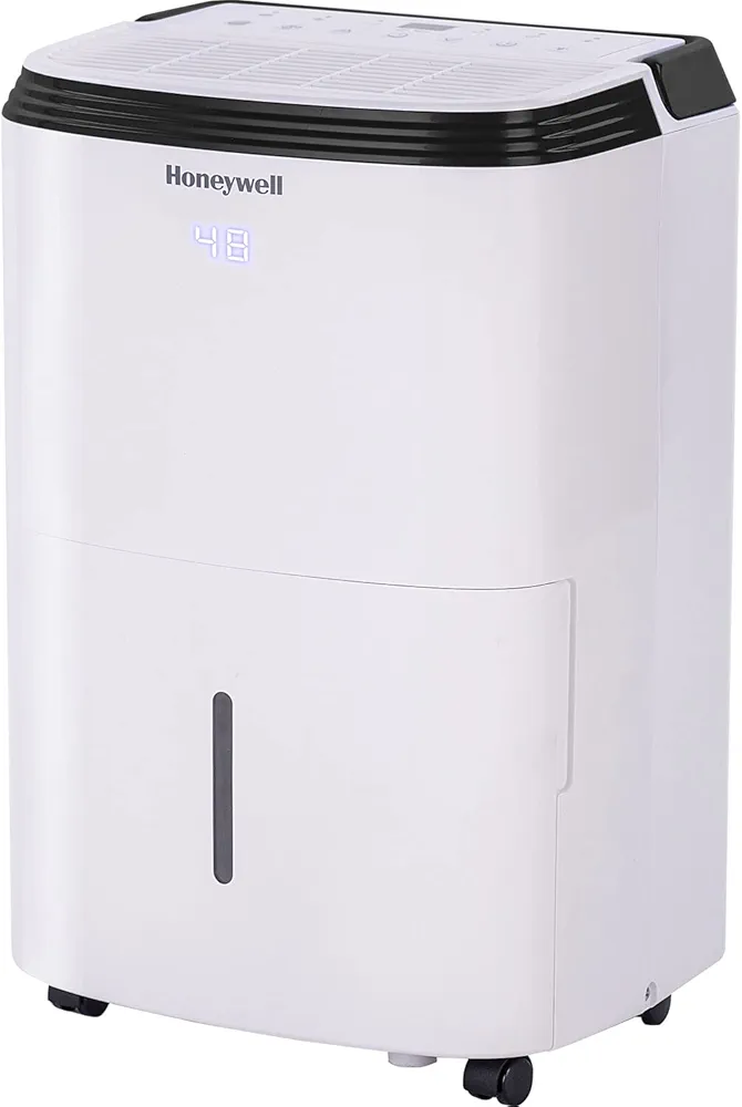 Honeywell Dehumidifier with Washable Filter, Energy Star, 20-Pint, for Home, Apartment, Garage, Rooms up to 1500 Sq. Ft., Continuous Drain Option, 24-Hour Timer, Smart Digital Humidistat