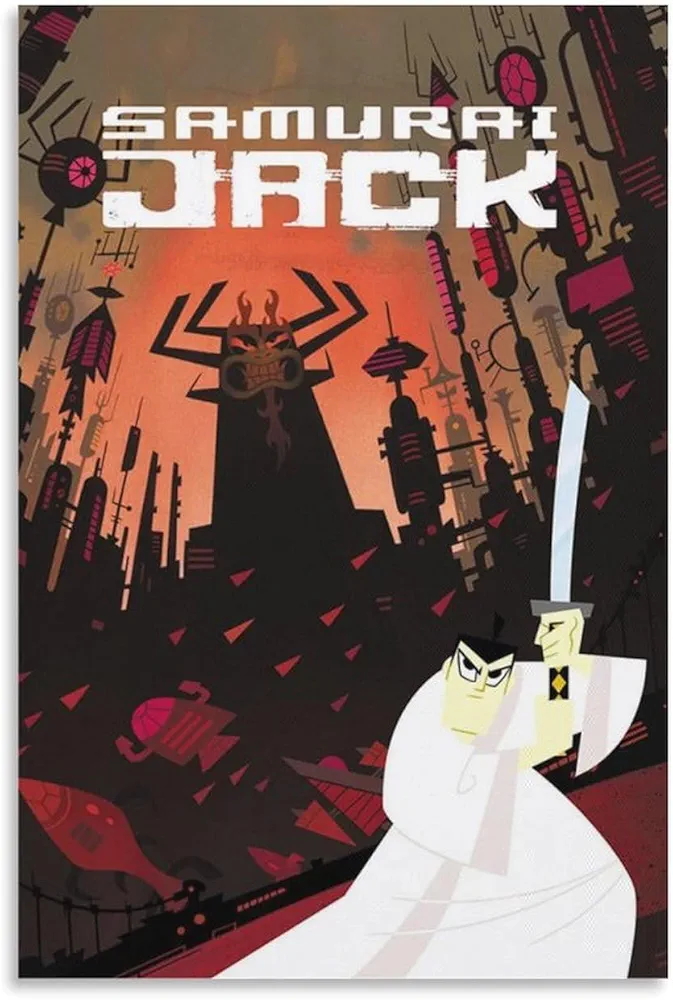 Samurai Jack Anime Movie Poster Art (5) Canvas Wall Art Prints for Wall Decor Room Decor Bedroom Decor Gifts Posters 12x18inch(30x45cm) Unframe-style