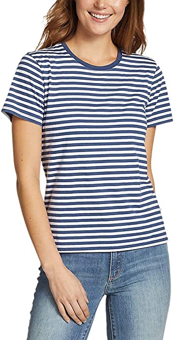 Eddie Bauer Women's Myriad Short-Sleeve Crew - Stripe