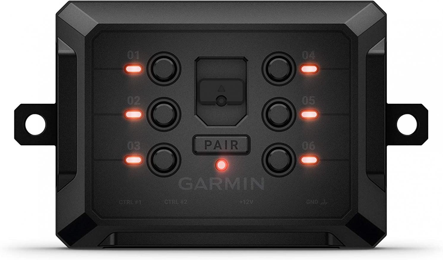 Garmin PowerSwitch, 6 Gang Compact Digital Switch Box, Requires Compatible Garmin Navigator or Smartphone, Switch Panel for Car SUV UTV ATV Caravan Boat Marine