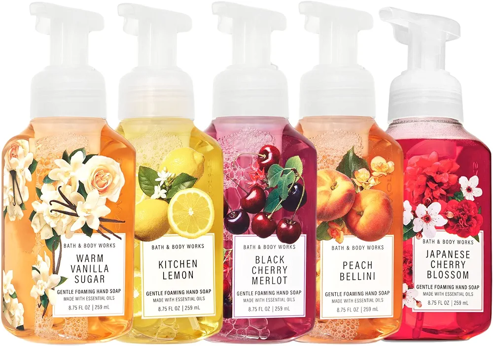 Bath and Body Works FRESH AND BRIGHT Hand Soaps - Set of 5 Gentle Foaming Soaps