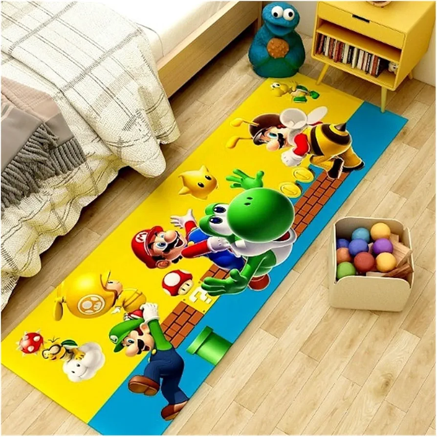 Bedroom Rugs Cartoon 3D Game Area Rug, for Boys, Girls, Children and Infants Game Room Anti-skid Carpet,Christmas Housewarming Gift Floor Mat (Color : D)