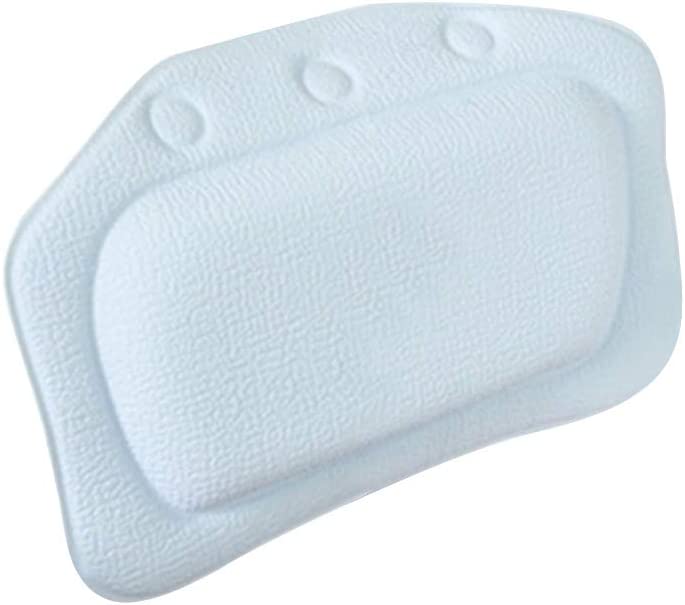 CHDHALTD Bath Pillow,Spa Bath Pillow,Comfortable, Soft Spa Cushioned Spongy Relaxing Bathtub Cushion with 3 Suction Cups