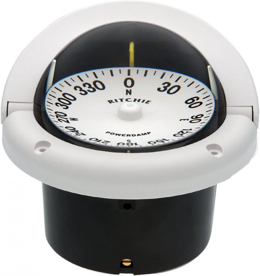 Ritchie HF-742W Helmsman Compass - Flush Mount - White