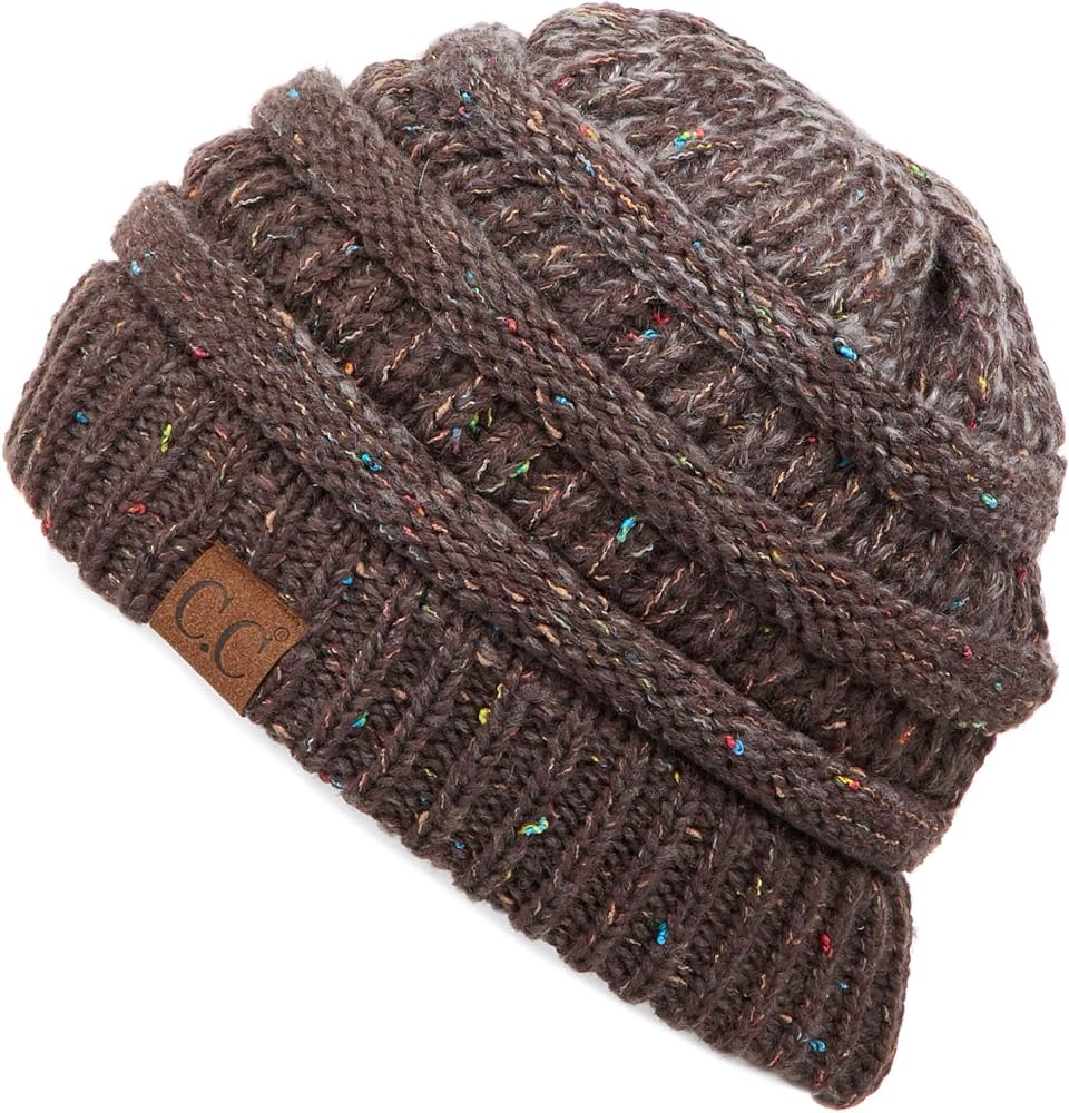 C.C Unisex Ribbed Confetti Knit Beanie (HAT-33)