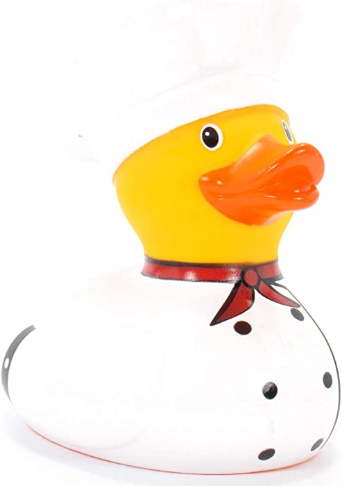 Chef Rubber Duck Bath Toy by Bud Ducks | Elegant Gift Packaging - "Bon appatite| Child Safe | Collectable