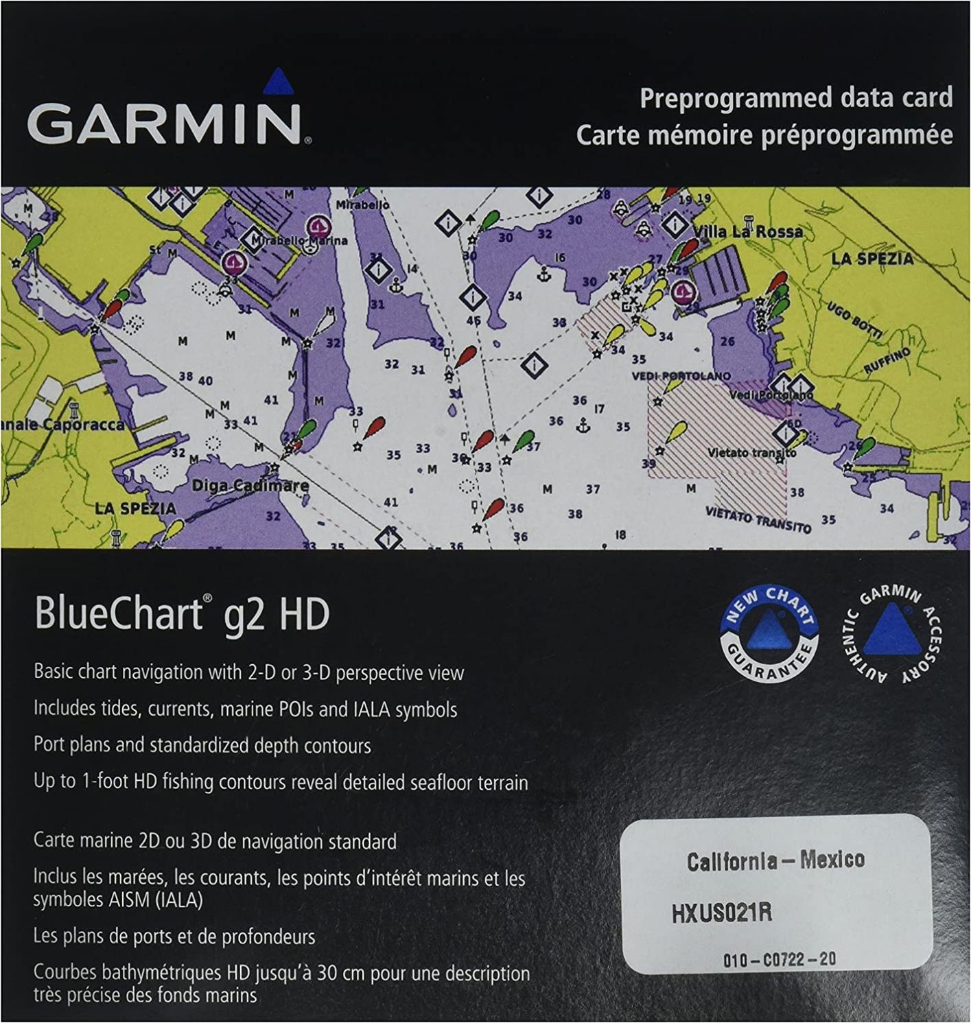 Garmin BlueChart g2 California/Mexico Saltwater Map microSD Card