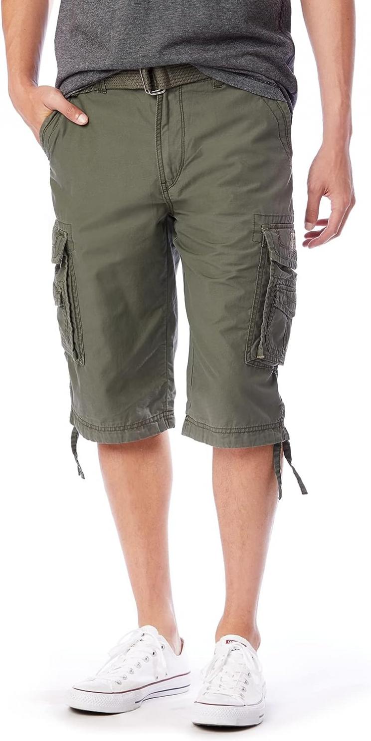 Unionbay Men's Cordova Belted Messenger Cargo Short - Reg and Big and Tall Sizes