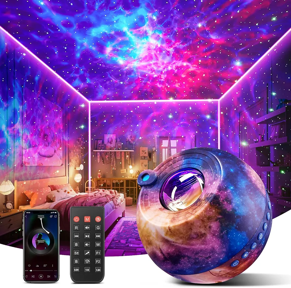 Galaxy Projector, 15 Colors Star Projector Galaxy Projector for Bedroom Adults,15 White Noise Ceiling Projector Galaxy Light Projector,Bluetooth Star Lights for Ceiling Projector,Galaxy Star Projector