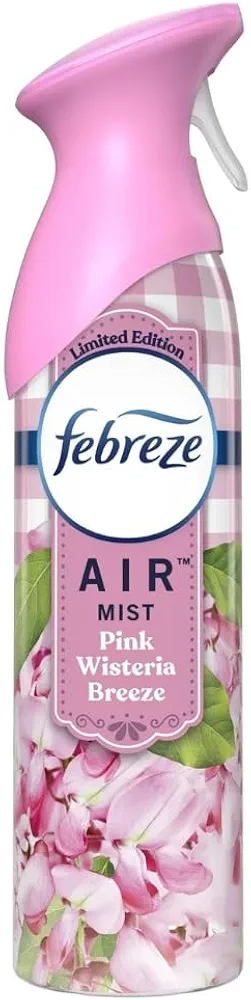 Febrezee Odor-Fighting Air Freshener, Room Fresheners, Air Effects, Air Freshener Spray, Air Freshener Mist, 8.8 Ounce (Pink Wisteria Breeze)