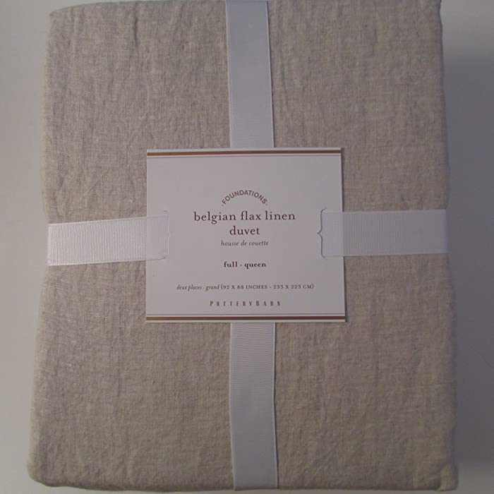 Pottery Barn Belgian Linen Flax Duvet Cover Full/Queen ~Natural/Flax~