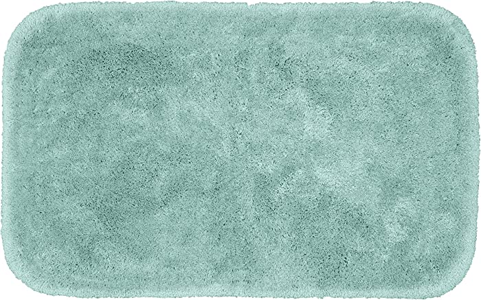 Garland Rug Finest Luxury 24 in. x 40 in. Ultra Plush Washable Bath Rug Sea Foam