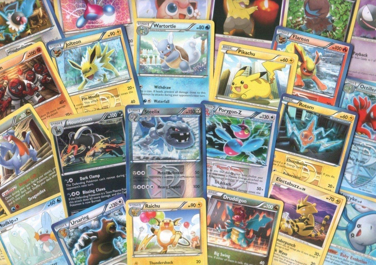 Pokemon TCG: Random Cards From Every Series, 100 Cards In Each Lot Plus 7 Bonus Free Foil Cards