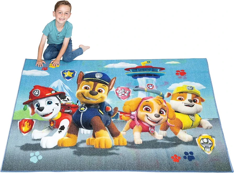 Franco Kids Room Non Slip Area Rug, 69 in x 52 in, Paw Patrol