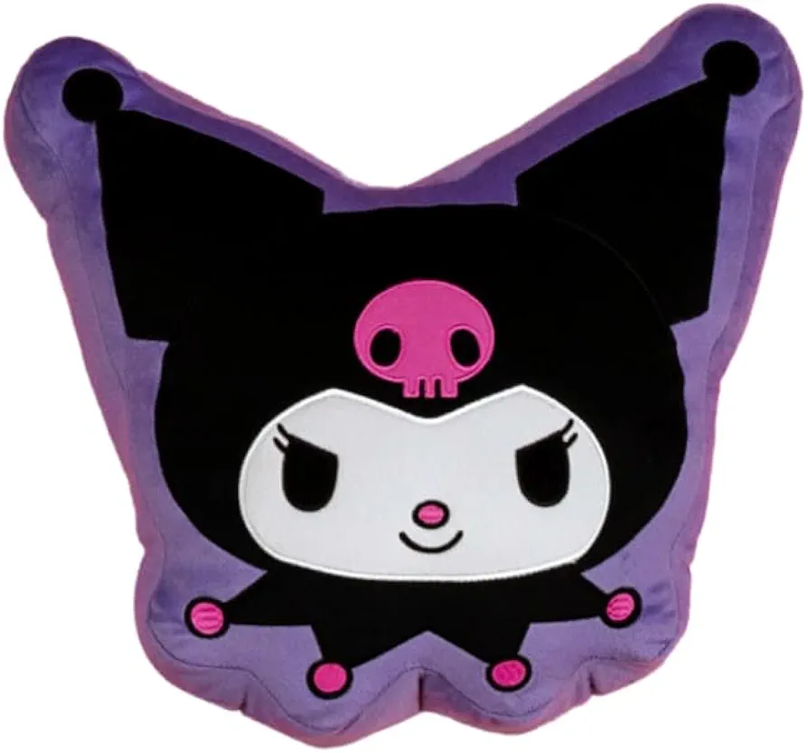 Franco Hello Kitty & Friends Kuromi Bedding Super Soft Plush Decorative Pillow, One Size, (100% Officially Licensed Product)