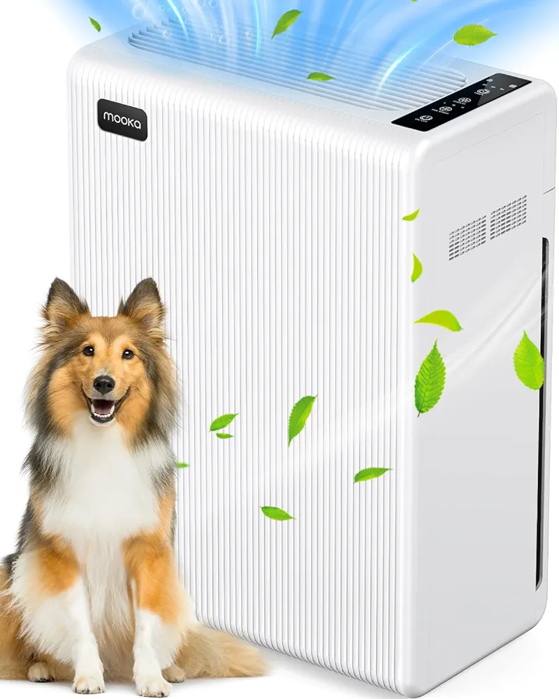 Air Purifiers for Home Large Room up to 1740ft², H13 HEPA Air Filter for Pets Hair Dander Smoke Pollen Dust, Non-Ozone, Portable Air Purifiers for Bedroom Office Living Room, E-300L, White