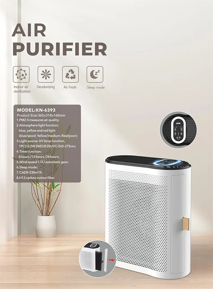 H13 HEPA Filter Air Purifier, Multiple timer settings, Covers 1095 Sq. Ft., CADR 230, Quiet Operation for Home, Office, Bedroom