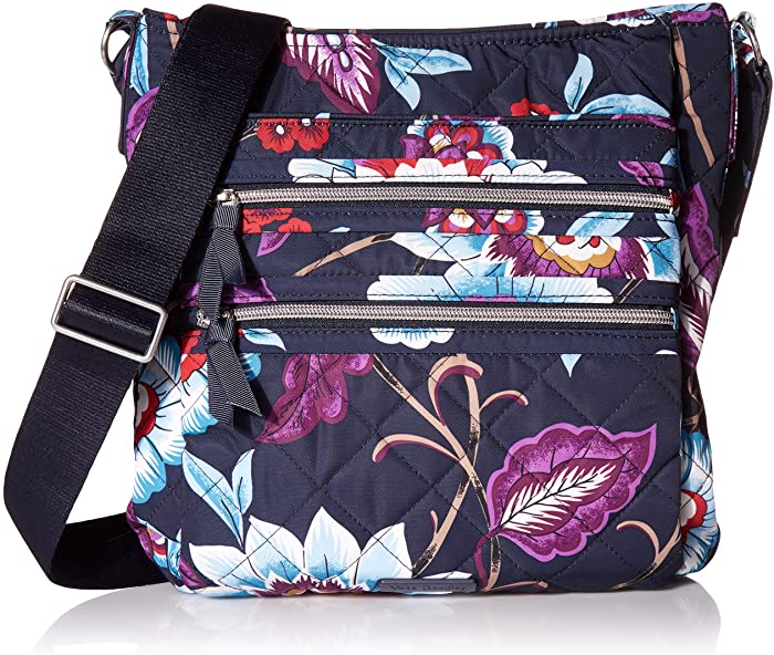 Vera Bradley Women's Performance Twill Triple Zip Hipster Crossbody Purse