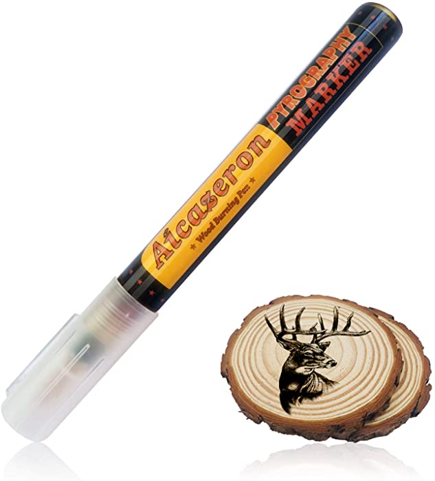 Wood Burning Pen Marker, Aicazeron Chemical Wood Burning Pen for DIY Wood Painting, Replace Wood Burning Iron Tool, Easy and Safe – DIY Wood Painting