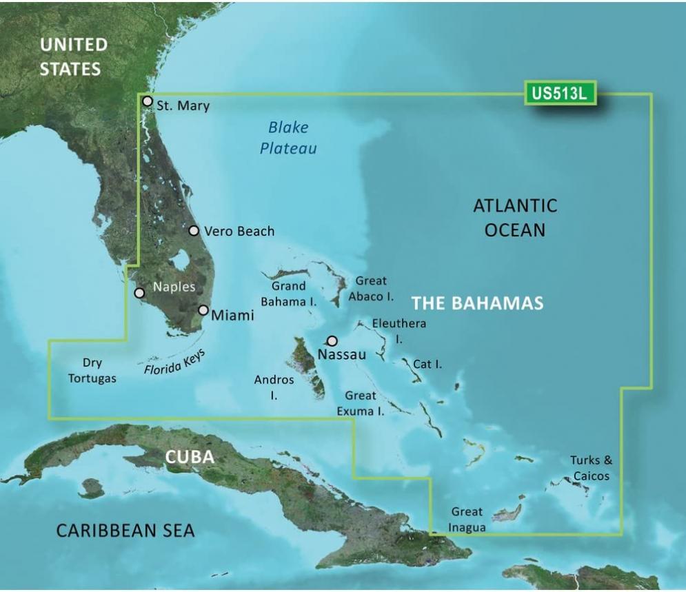 Garmin BlueChart® g2 Vision® HD - VUS513L - Jacksonville - Bahamas - microSD /SD