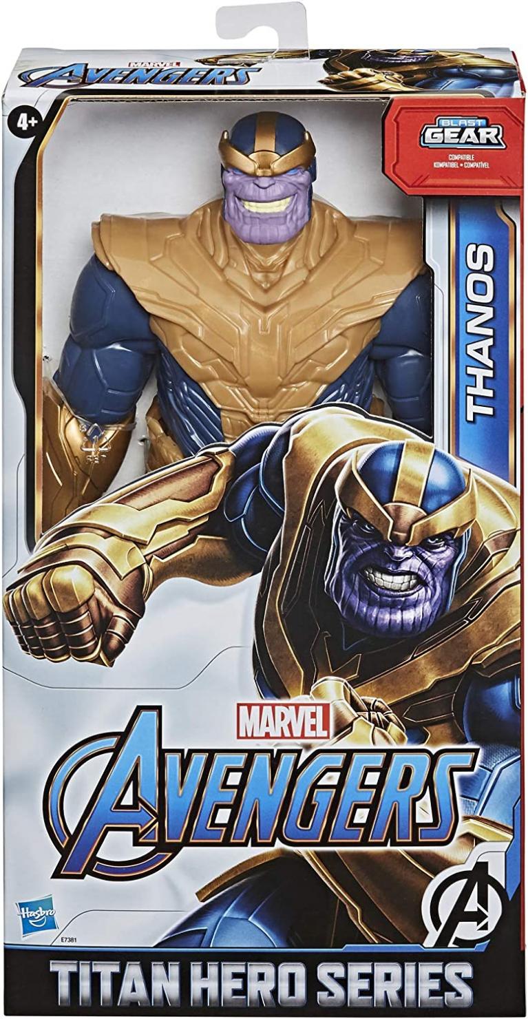 Avengers Marvel Titan Hero Series Blast Gear Deluxe Thanos Action Figure, 12-Inch Toy, Inspired by Marvel Comics, for Kids Ages 4 and Up