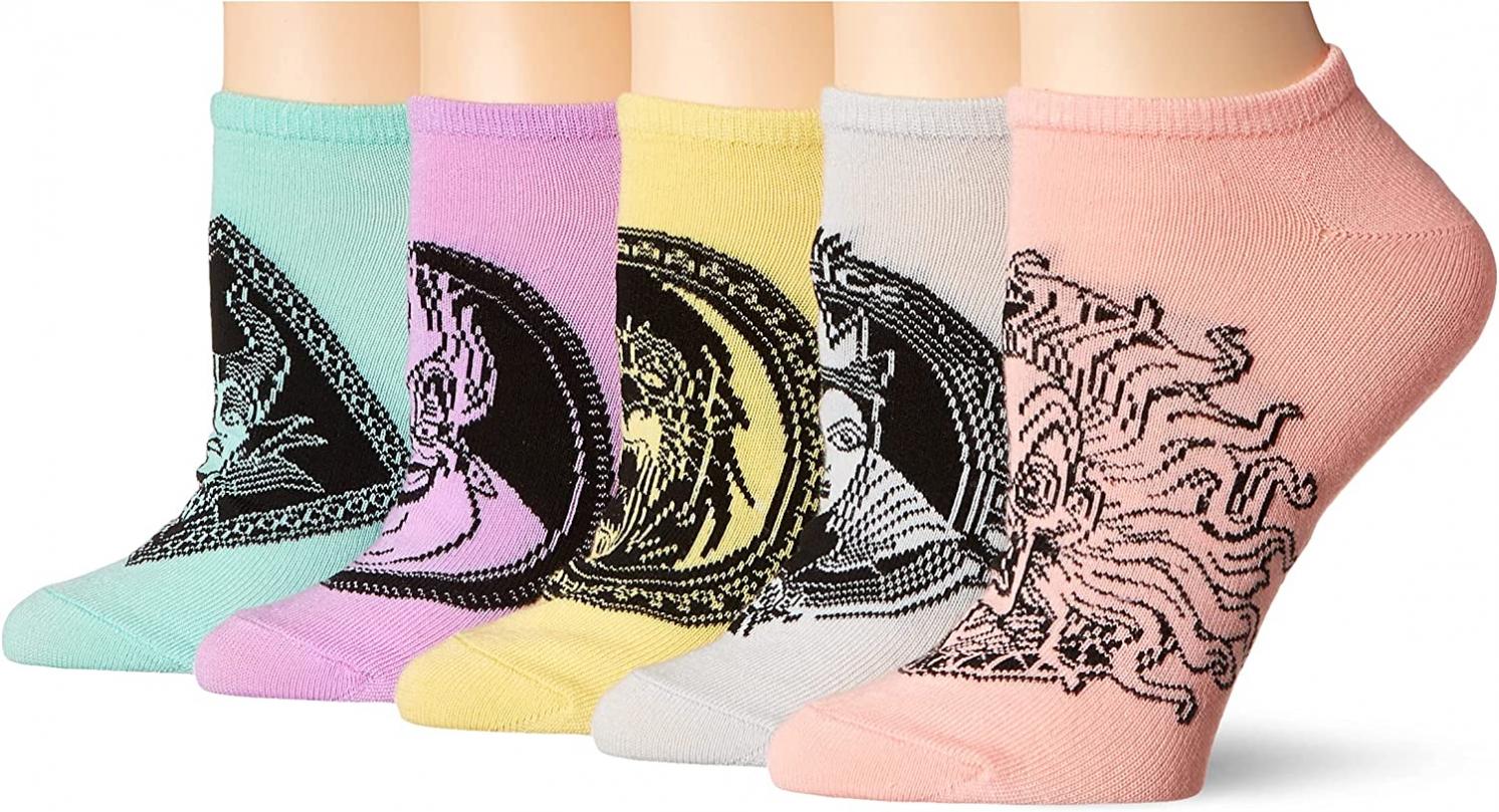 Disney womens Villains 5 Pack No Show Socks