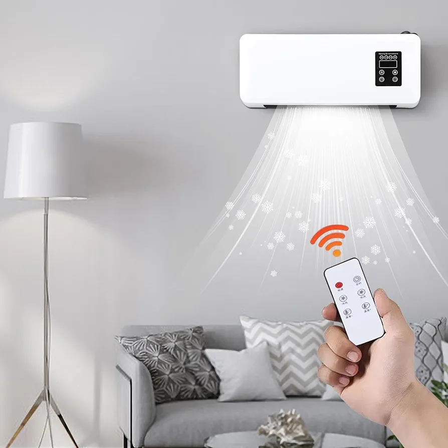 Wall-mounted chillers and dual-purpose heaters, portable intelligent chillers, wall-mounted chillers with remote control, air-cooled heaters for bedrooms and living rooms