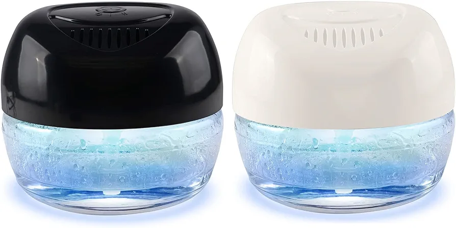 2-Pack Water-Based Purifier Air Washer, Air Revitalizer & Fresh Aire Freshener, Air Fresher with 7 LED Color Changing Mood Light for Rooms