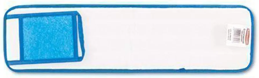 Microfiber Wet Room Pads, 24 in. Long, Split Nylon/Polyester Blend, Blue