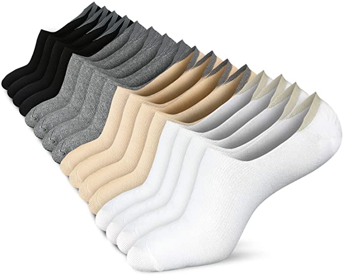 No Show Socks Women Low Socks Non Slip Flat Boat Line 4/8 Pairs