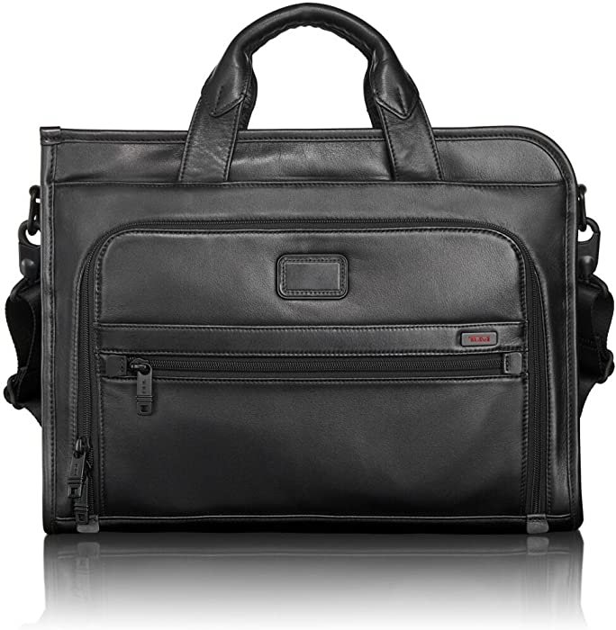 Tumi Alpha Slim Deluxe Leather Portfolio Black