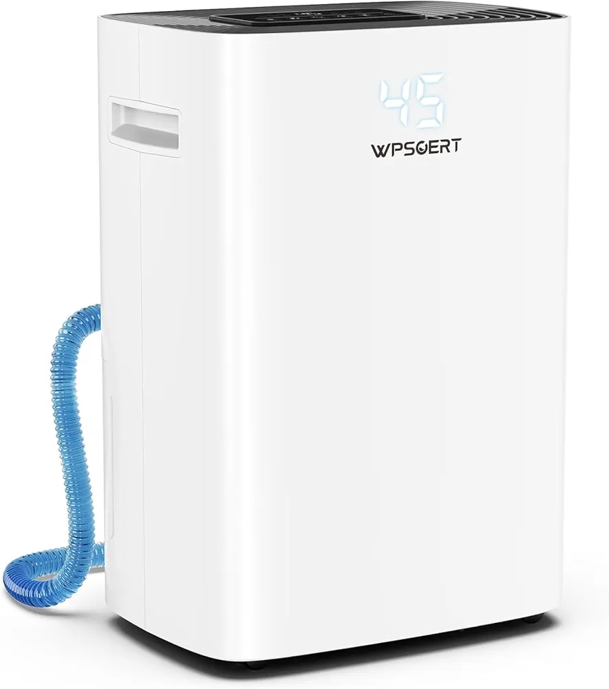 5500 Sq. Ft Dehumidifier for Basement, Wpsoert 80 Pints Dehumidifiers for Home Large Room, Intelligent Humidity Control, 6L Water Tank with Drain Hose, Auto Defrost, 24H Timer, Child Lock