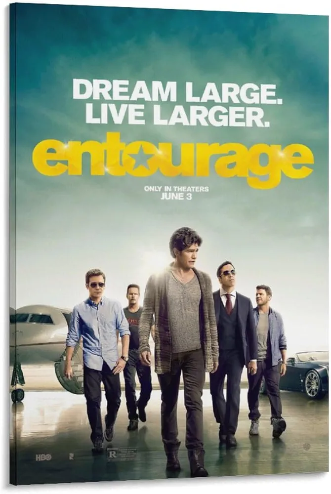 Entourage Movie Poster Canvas Wall Art Prints for Wall Decor Room Decor Bedroom Decor Gifts 24x36inch(60x90cm) Frame-style