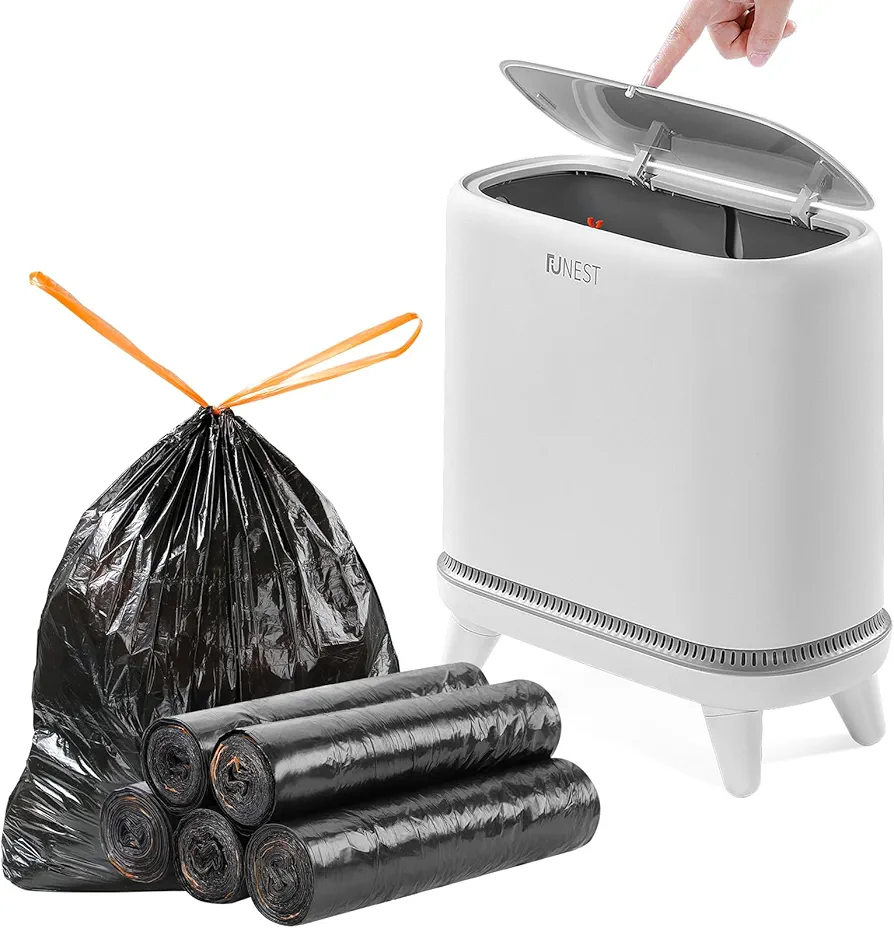 funest 3.3 Gallon Bathroom Trash Can with 5 rolls trash bags (75 counts)